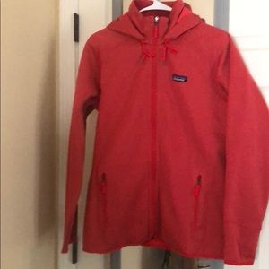 Patagonia rose colored jacket